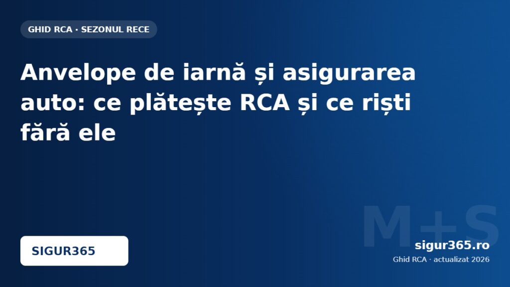 Anvelope de iarnă și asigurarea auto: ce plătește RCA și ce riști fără ele