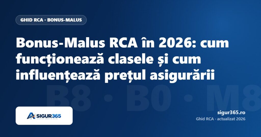 Bonus-Malus RCA în 2026: cum funcționează clasele și cum influențează prețul asigurării