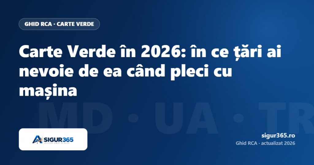 Carte Verde în 2026: în ce țări ai nevoie de ea când pleci cu mașina